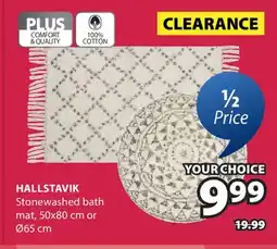 JYSK Hallstavik Stonewashed bath mat offer
