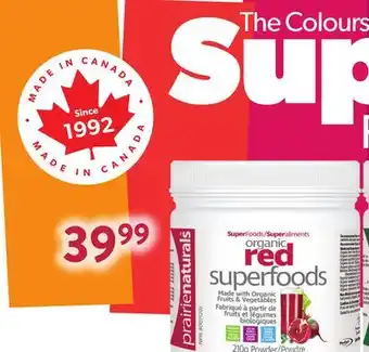 Ki Nature & Santé PRAIRIE NATURALS ORGANIC RED SUPERFOODS offer