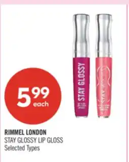 Shoppers Drug Mart RIMMEL LONDON STAY GLOSSY LIP GLOSS offer