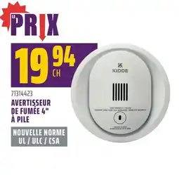 Gagnon - La Grande Quincaillerie AVERTISSEUR DE FUMÉE 4 À PILE KIDDE offer