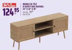 Gagnon - La Grande Quincaillerie MEUBLE DE TÉLÉ D'ASPECT BOIS NATUREL 55 X 16 X 19 offer
