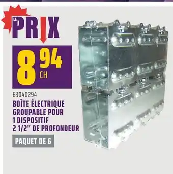 Gagnon - La Grande Quincaillerie BOÎTE ÉLECTRIQUE GROUPABLE POUR 1 DISPOSITIF 2 1/2 DE PROFONDEUR offer