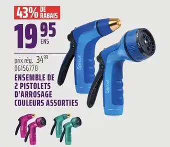 Gagnon - La Grande Quincaillerie ENSEMBLE DE 2 PISTOLETS D'ARROSAGE COULEURS ASSORTIES offer