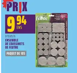 Gagnon - La Grande Quincaillerie ENSEMBLE DE COUSSINETS DE FEUTRE offer