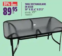 Gagnon - La Grande Quincaillerie TABLE RECTANGULAIRE EN ACIER 59 X 35.4 X 27.5 offer