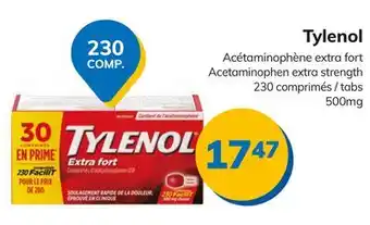 Accès pharma Tylenol Acetaminophen Extra Strength offer