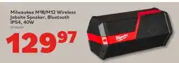Matériaux Pont Masson Milwaukee M18/M12 Wireless Jobsite Speaker, Bluetooth IP54, 40W offer