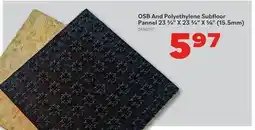 Matériaux Pont Masson OSB And Polyethylene Subfloor Pannel 23-3/4 x 23-3/4 x 5/8 (15.5mm) offer
