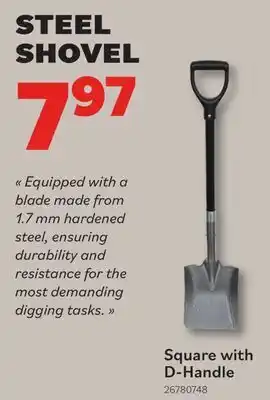 Matériaux Pont Masson Square Steel Shovel with D-Handle offer