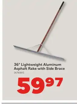 Matériaux Pont Masson 36 Lightweight Aluminum Asphalt Rake with Side Brace offer