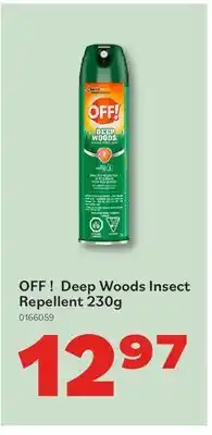 Matériaux Pont Masson OFF! Deep Woods Insect Repellent 230g offer