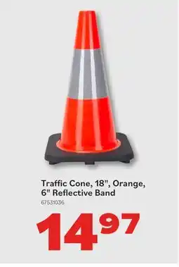 Matériaux Pont Masson Traffic Cone, 18, Orange, 6 Reflective Band offer