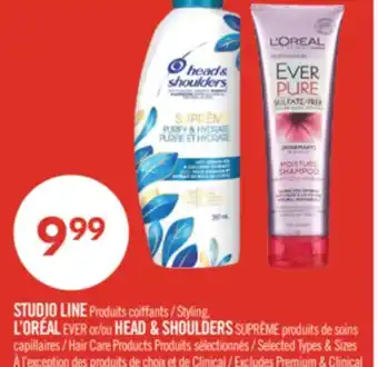Pharmaprix STUDIO LINE Styling, L'OREAL EVER HEAD & SHOULDERS SUPREME Hair Care Products offer