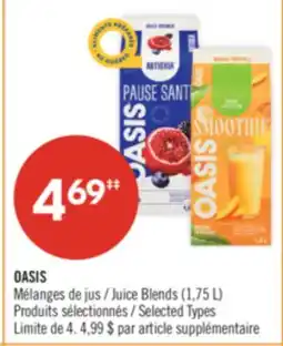 Pharmaprix OASIS Juice Blends offer