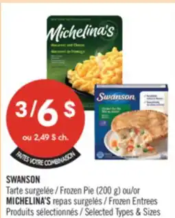 Pharmaprix SWANSON Frozen Pie or MICHELINA'S Frozen Entrees offer
