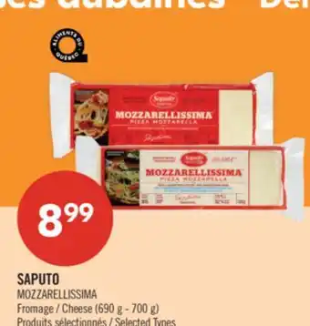 Pharmaprix SAPUTO MOZZARELLISSIMA Cheese offer