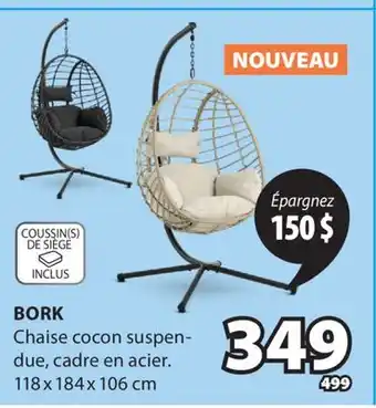 JYSK Chaise cocon suspendue, cadre en acier BORK offer