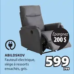 JYSK ABILDSKOV Fauteuil électrique, siège à ressorts ensachés, gris offer