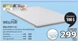 JYSK WELLPUR T110 Surmatelas en mousse viscoélastique. gel rafrichissant,8cm offer