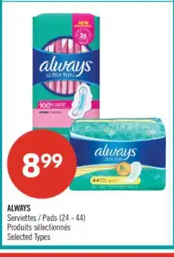 Pharmaprix ALWAYS Pads offer