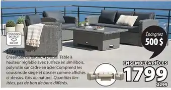 JYSK Ensemble de jardin, 4 piéces STAVERN offer
