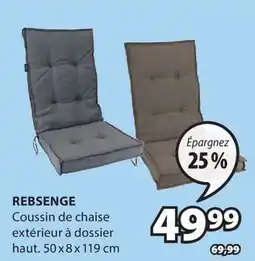 JYSK REBSENGE Coussin de chaise extérieur à dossier haut offer