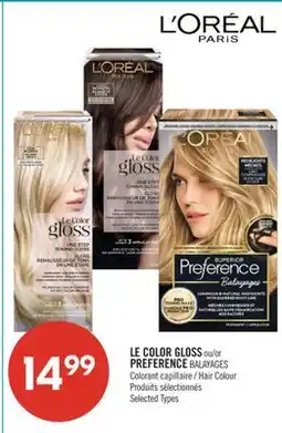Pharmaprix LE COLOR GLOSS or PREFERENCE BALAYAGES Hair Colour offer