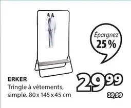 JYSK ERKER Tringle à vêtements, simple offer