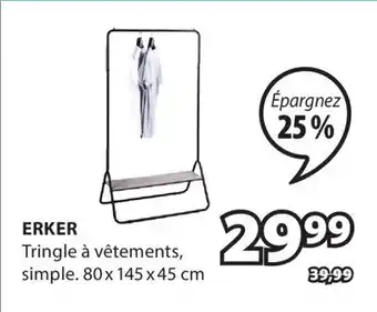 JYSK ERKER Tringle à vêtements, simple offer