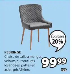 JYSK Chaise de salle à manger PEBRINGE offer
