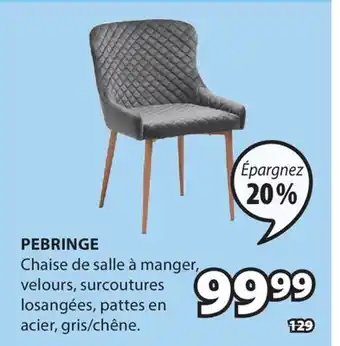 JYSK Chaise de salle à manger PEBRINGE offer