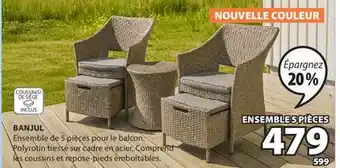 JYSK Ensemble de 5 piéces pour le balcon BANJUL offer
