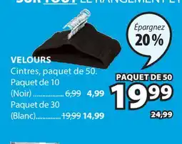 JYSK Cintres, paquet de 50P VELOURS offer