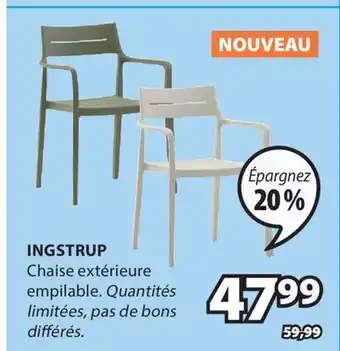 JYSK Chaise extérieure empilable INGSTRUP offer
