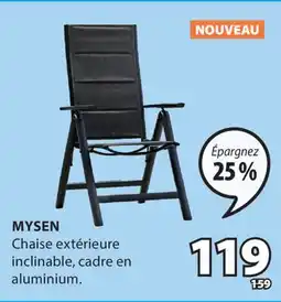 JYSK Chaise extérieure inclinable, cadre en aluminium MYSEN offer