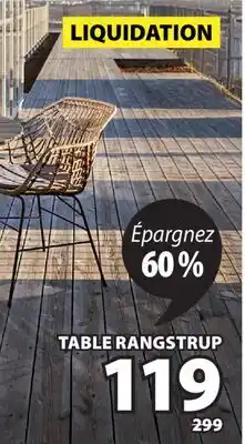 JYSK TABLE RANGSTRUP offer