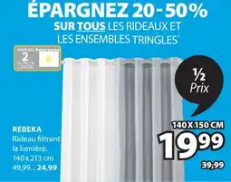JYSK Rebeka Rideau Filtrant La Lumière offer