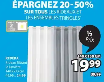 JYSK Rebeka Rideau Filtrant La Lumière offer