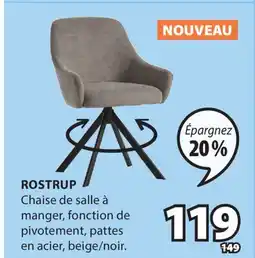 JYSK Chaise de salle à manger ROSTRUP offer
