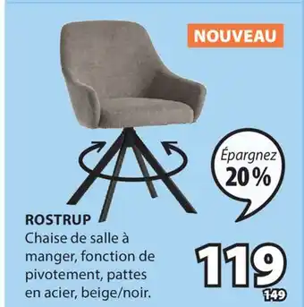 JYSK Chaise de salle à manger ROSTRUP offer