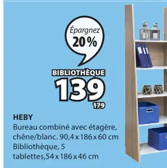 JYSK HEBY Bureau combiné avec étagère offer