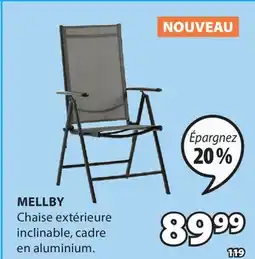 JYSK MELLBY Chaise extérieure inclinable, cadre en aluminium offer