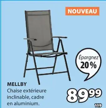 JYSK MELLBY Chaise extérieure inclinable, cadre en aluminium offer