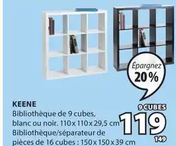 JYSK Keene Bibliothèque de 9 cubes offer