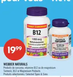 Pharmaprix WEBBER NATURALS, Turmeric, B12 or Magnesium Products offer