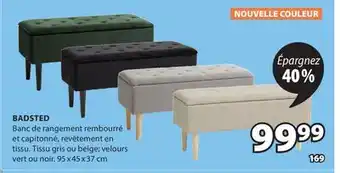 JYSK Banc de rangement rembourré et capitonné BADSTED offer