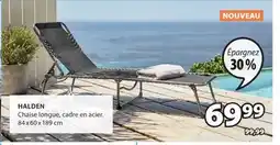 JYSK Chaise longue, cadre en acier HALDEN offer