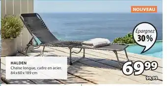 JYSK Chaise longue, cadre en acier HALDEN offer