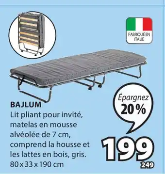 JYSK Lit pliant pour invité BAJLUM offer
