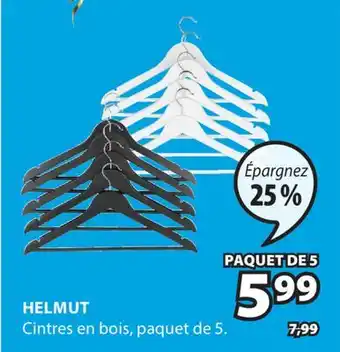 JYSK HELMUT Cintres en bois offer